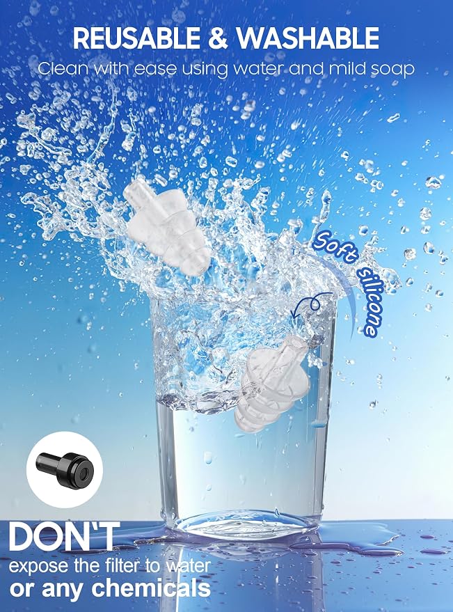 Ear Plugs for Airplane Pressure Relief, Kids 6+, Adults/Small Canal Reusable - Image 5