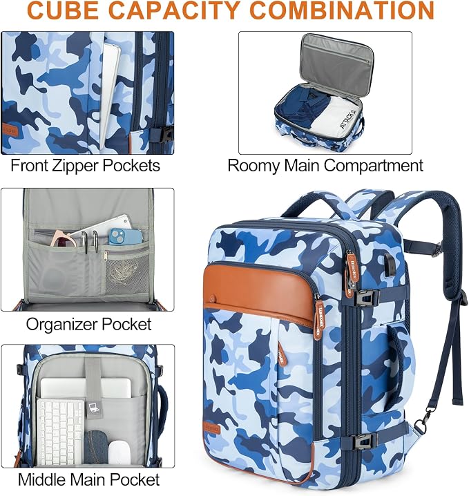 Travel Backpack 42L Carry on Backpack Flight Approved Expandable Travel - Image 4