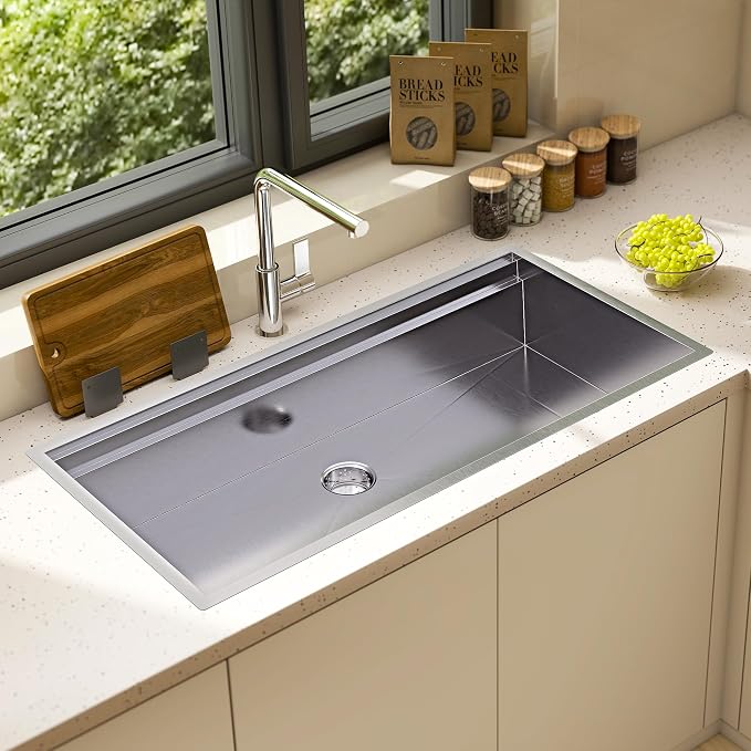 44.3-Inch Undermount Kitchen Sink Workstation, 16 Gauge 304 Stainless Steel - Image 2