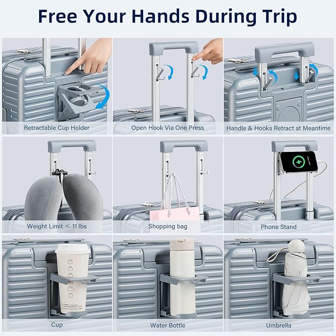 Hard Shell Suitcases 24 Inch Check in Luggage - Image 2