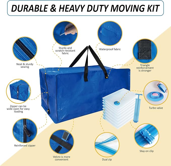 16 Pack Heavy Duty Extra Large Moving Bags - Image 5