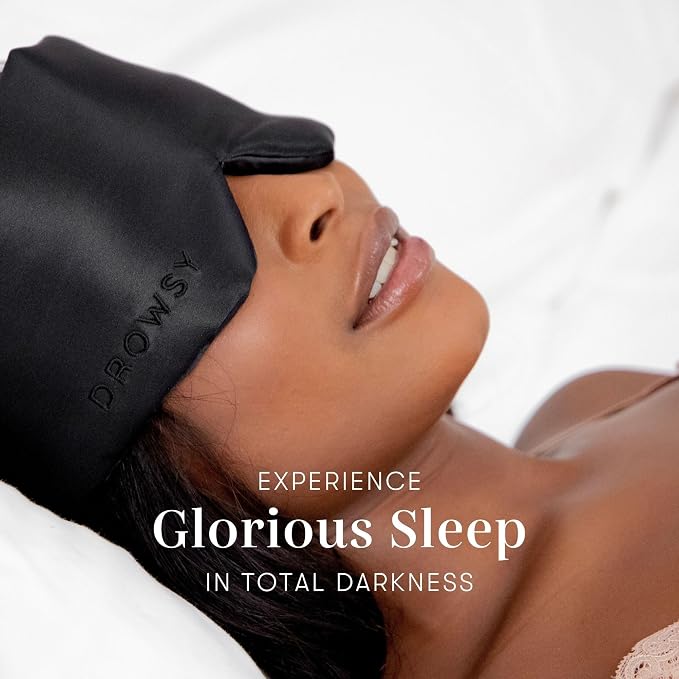 DROWSY Silk Sleep Mask. Face-Hugging, Padded Silk Cocoon - Image 6