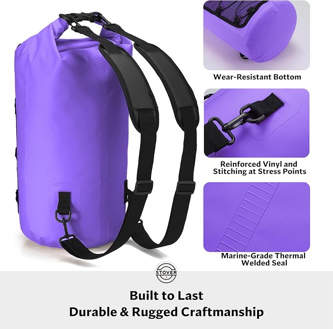 STOVER 5/10/25/30/40/55L Waterproof Backpack- Floating Dry Bag - Image 4