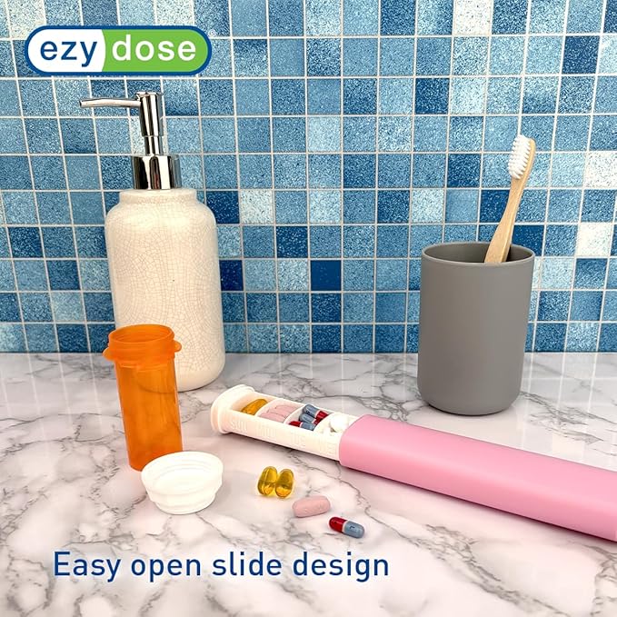 EZY DOSE Slide Pill Organizer, Medication Storage Case - Image 4