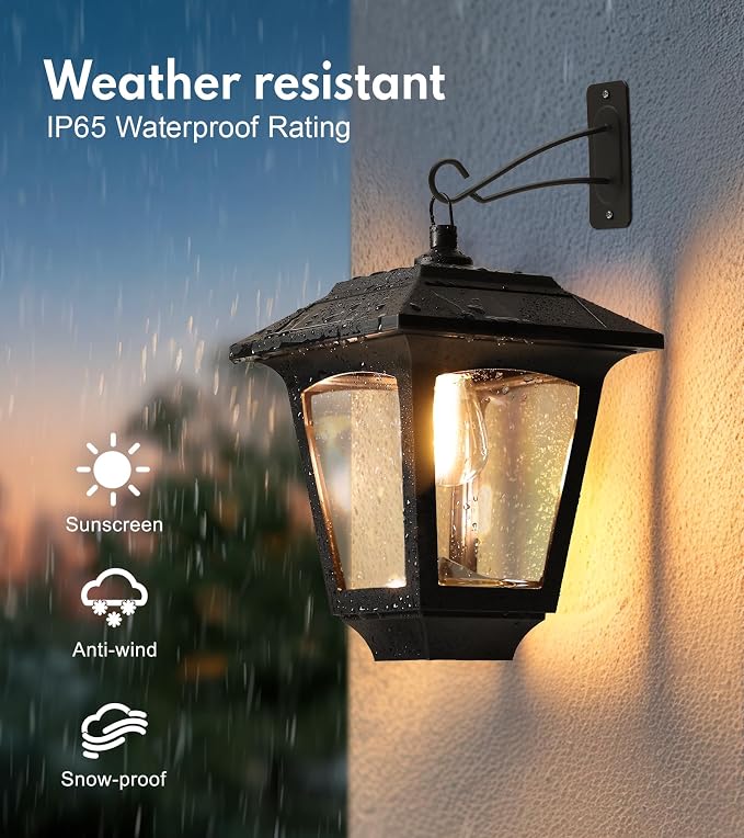 PASAMIC 2 Pack Solar Wall Lights - Image 5