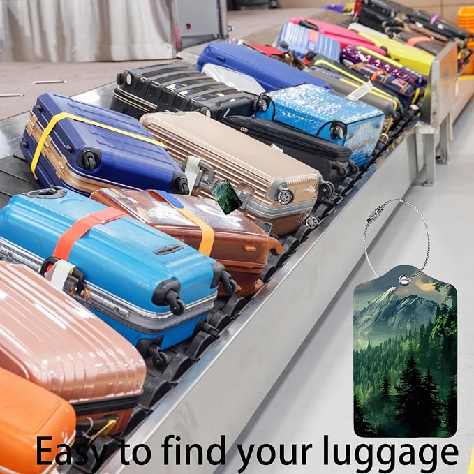 Foggy Mountains Landscape 2-Pack Luggage Tags - Image 5