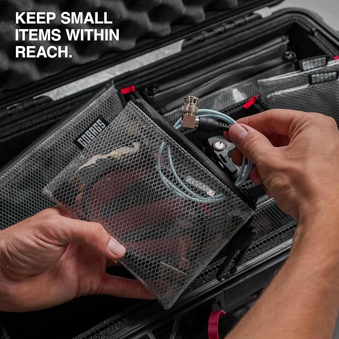 GOBAGS Air Production Multi‑Size Clear Zipper Pouch – Cable Organizer & Travel - Image 8