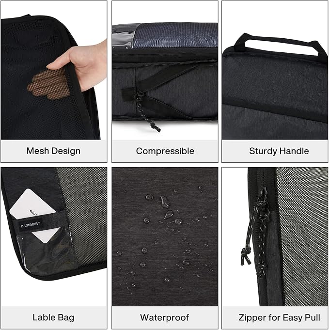 BAGSMART 6 Set Compression Packing Cubes - Image 5