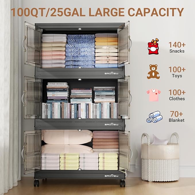 BROVIEW 500Qt Stackable Storage Bins - Image 4