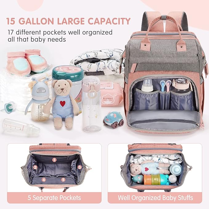 DERJUNSTAR Diaper Bag Backpack – Large Capacity Baby Diaper Bag - Image 2
