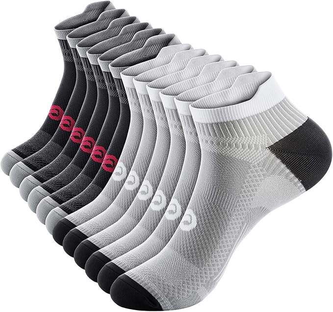 PAPLUS Ankle Compression Sock for Men and Women 2/4/6 Pairs, Low Cut by PAPLUS