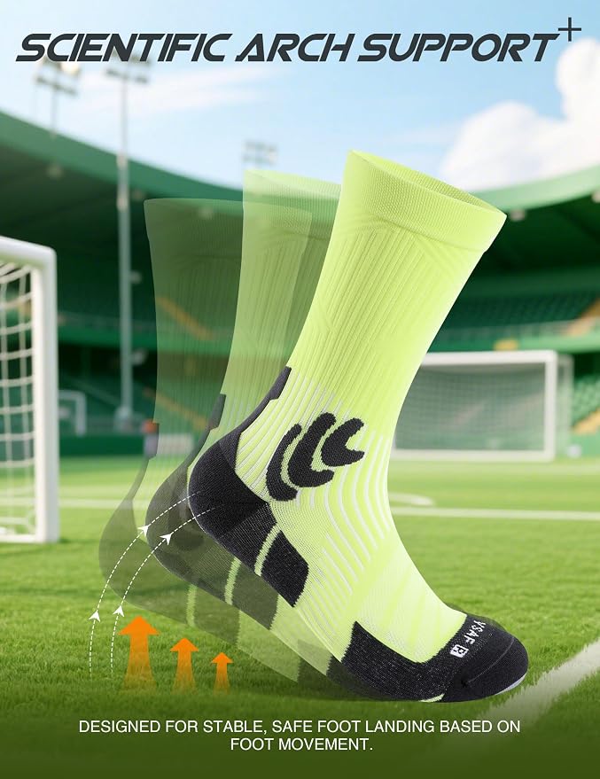 Men's Compression Running Socks: Coolmax Athletic Crew Socks Moisture Wicking - Image 5