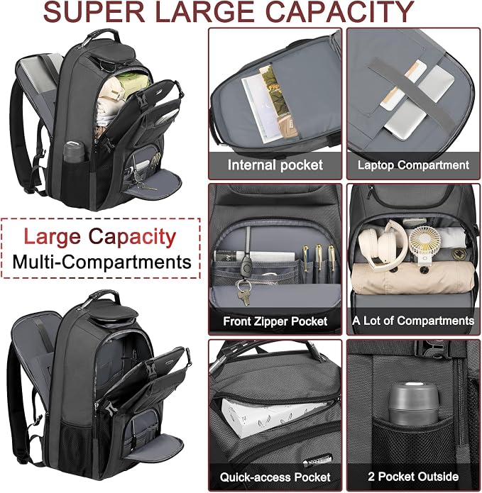 TSA Friendly Travel Laptop Backpack 18.4 inch XXXL Gaming Backpack - Image 4