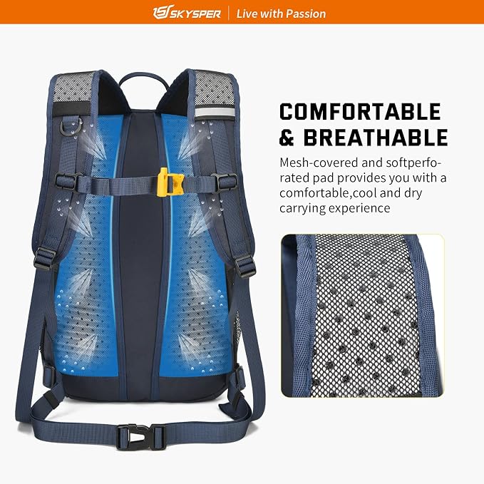 SKYSPER Small Hiking Daypack, 20L Lightweight Travel Backpacks Day Hike Pack - Image 4