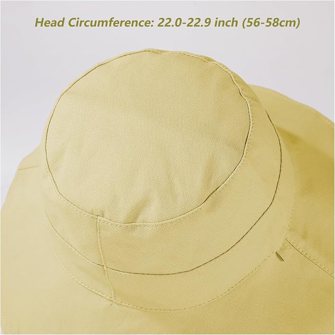 vidsel Womens Sun Hats Wide Brim Reversible Bucket Cotton Hat Packable Summer - Image 2