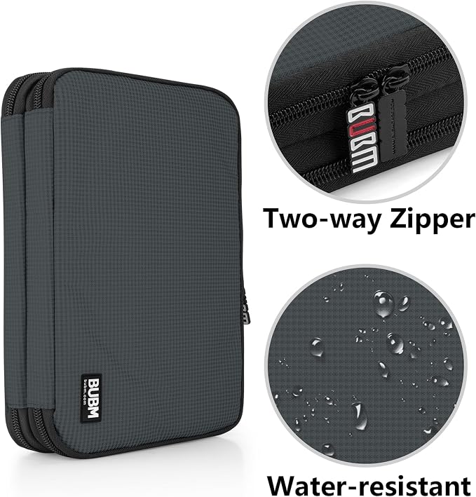 BUBM Double Layer Electronic Accessories Organizer, Travel Gear Bag - Image 5