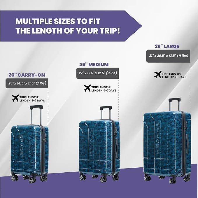 Spyder Matrix 20 Inch Carry On Expandable Hardside Upright Suitcase - Image 7