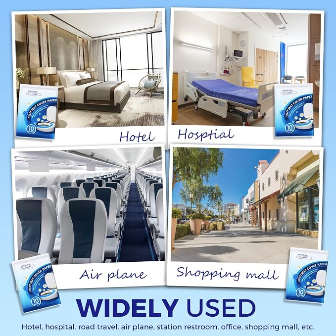 YGDZ Toilet Seat Covers Disposable, XL Flushable Toilet Seat Covers Travel - Image 6