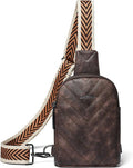 7L Sling Bag for Women Men Leather Small Sling Backpack Daypack Anti Theft by LATMAP