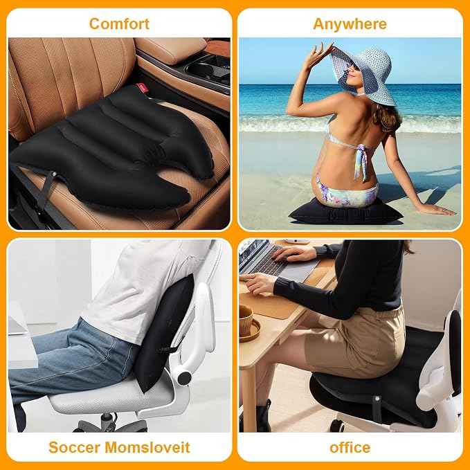 DAWNTREES 2 Pack Inflatable Seat Cushion, Lightweight, Waterproof, Suitable - Image 5