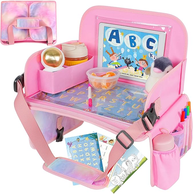 MENZOKE Kids Travel Tray, Car Seat Table Tray, Road Trip Essentials by MENZOKE