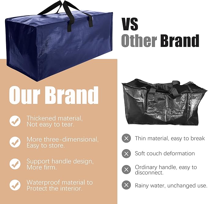 Heavy Duty Moving Bags with Backpack Straps and Strong Handles, Alternative to - Image 5
