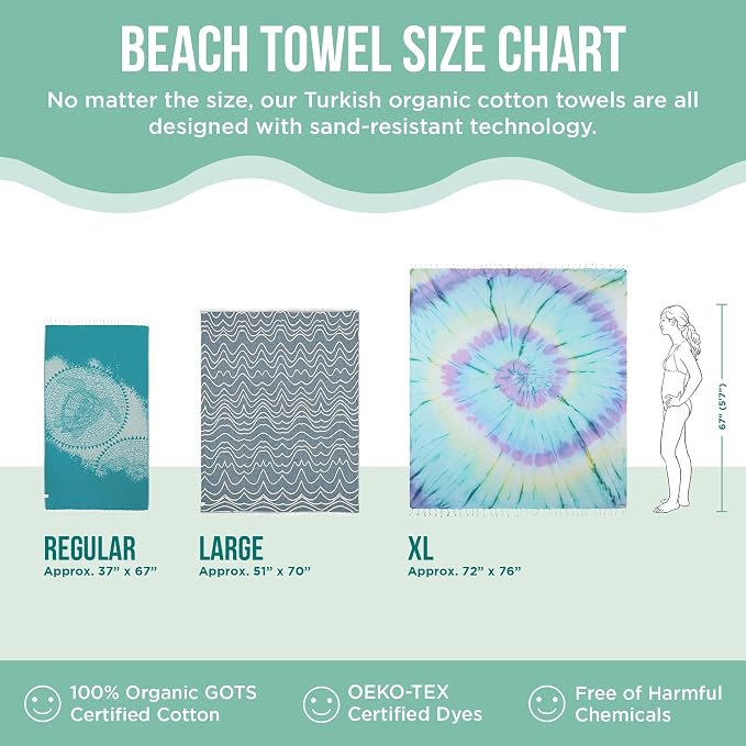 Sand Cloud Large Turkish Beach Towel - Image 5