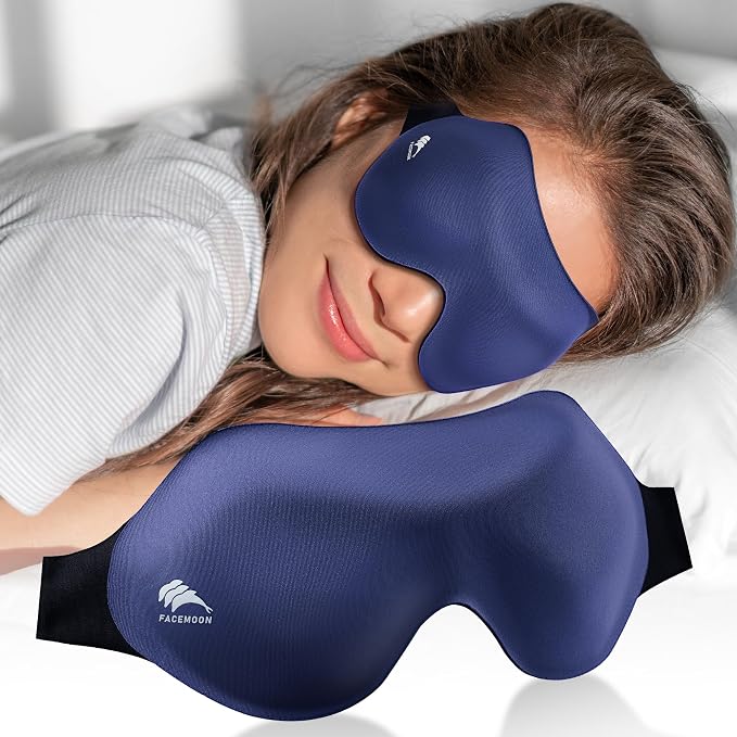 Eye Masks for Sleep Light Blocking: Lightweight 3D Contoured Eye Mask for Lash by FACEMOON