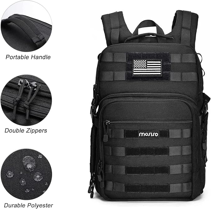 MOSISO Camera Backpack, DSLR/SLR/Mirrorless Tactical Camera Bag Case - Image 5