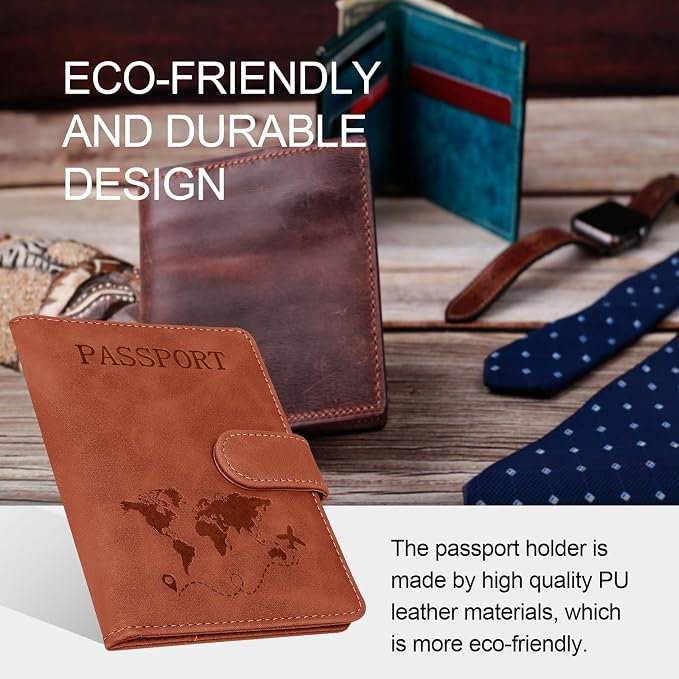 Passport Holders, RFID Blocking Credit Card Holder, PU Leather Passport Holders - Image 5