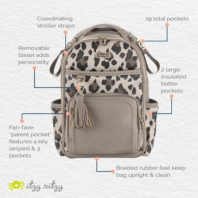 Itzy Ritzy Diaper Bag Backpack – Large Capacity Boss Plus Baby Backpack Diaper - Image 4