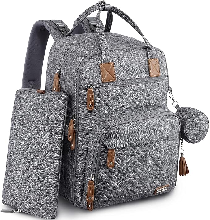 iniuniu Diaper Bag Backpack, 4 in 1 kit Large Unisex Baby Bags by iniuniu