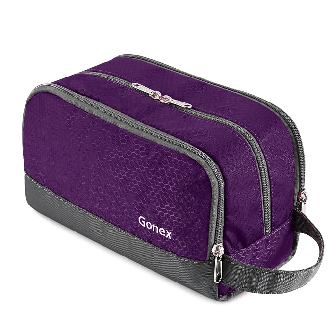 Gonex Travel Toiletry Bag Nylon, Dopp Kit Shaving Bag Toiletry Organizer Deep by Gonex