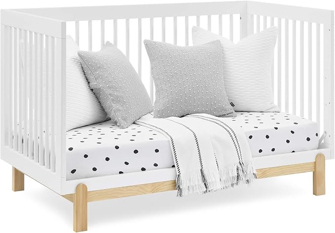 Delta Children Poppy 4-in-1 Convertible Crib, Bianca White/Natural - Image 10