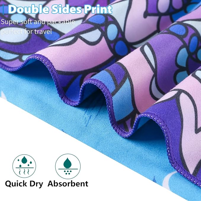 2 Pack Microfiber Oversized Lightweight Beach Towel 71"x32" XL Extra Large Thin - Image 5