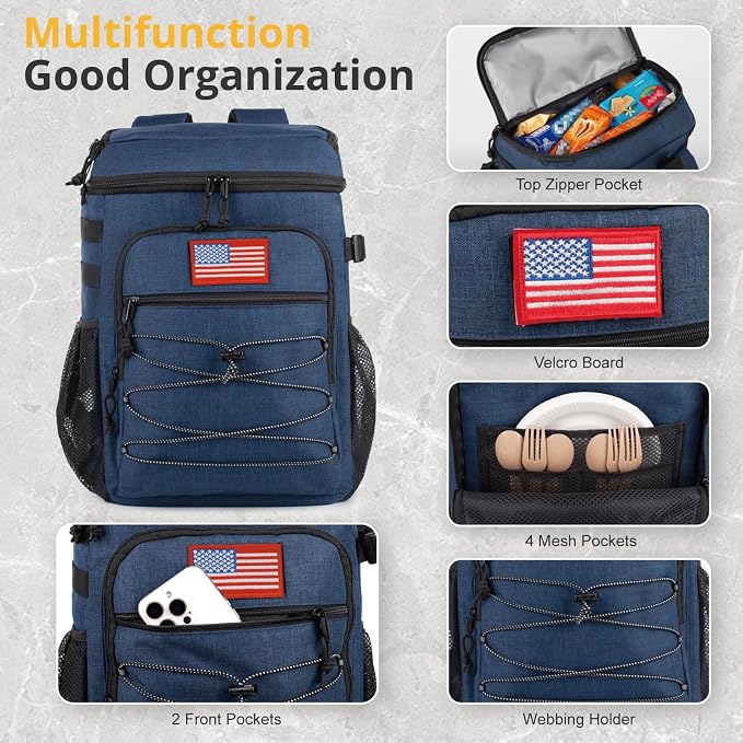 Tactical Backpack Cooler, 25L Cooler Backpack Insulated Leak-Proof, Heavy Duty - Image 5