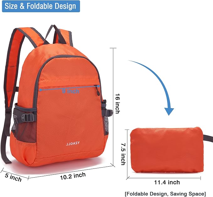 YZAOLL Small Lightweight Packable Hiking Backpack, 20L Hiking Backpack Day Pack - Image 2