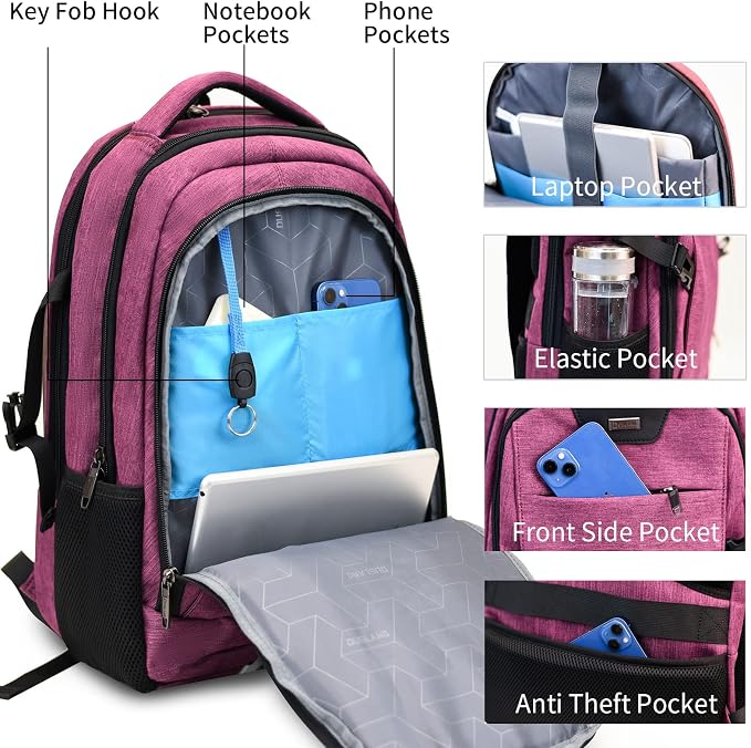DUSLANG Travel Work Laptop Backpack - Image 4