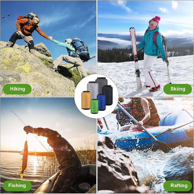 6 Pcs Waterproof Dry Bag Sack Lightweight Outdoor Dry Bags 35 L, 20 L, 15 L - Image 7