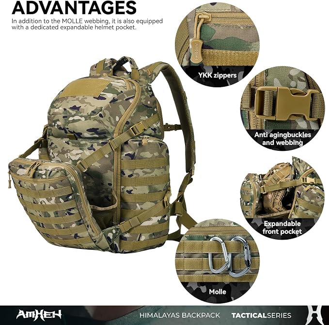 52L Tactical Backpack Military Molle Assault Pack - Image 3