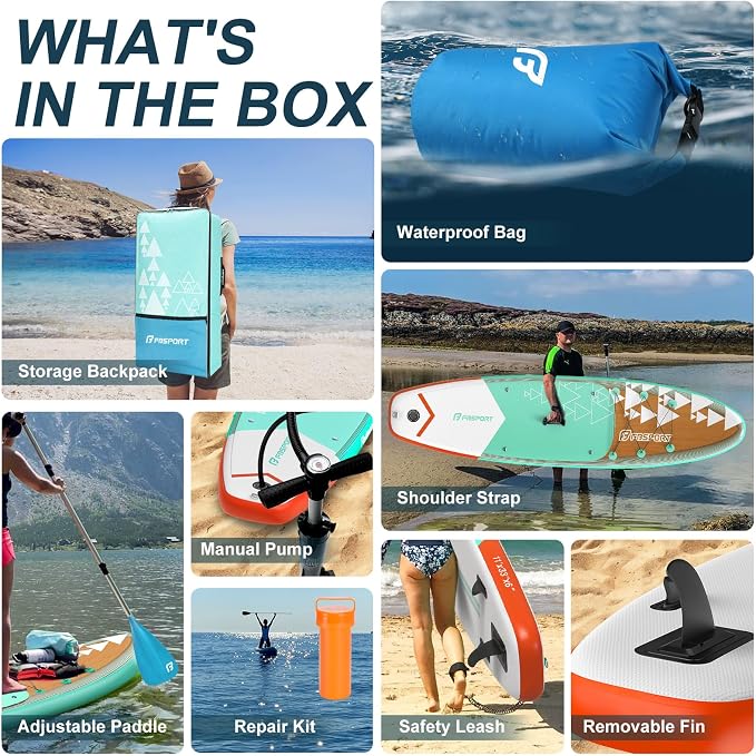 FBSPORT 11' Premium Stand Up Paddle Board, Yoga Board - Image 4