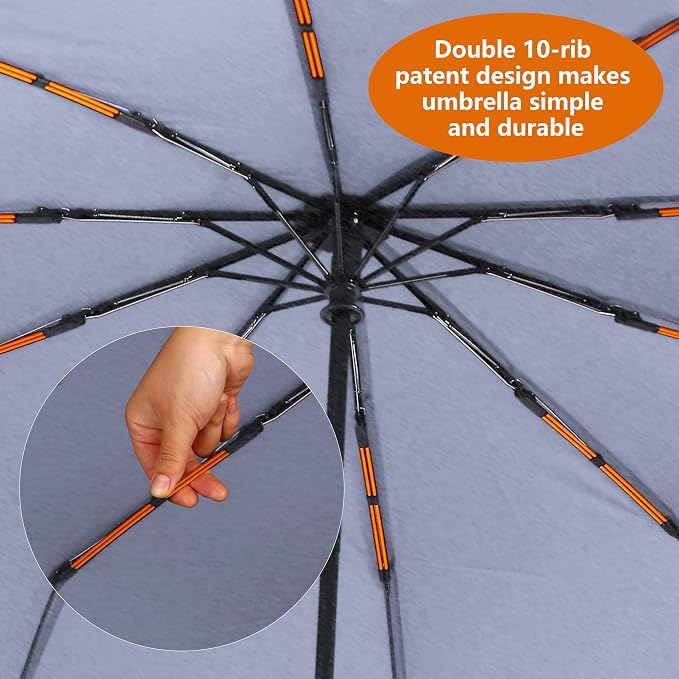46 Inch Compact Umbrellas for Rain - Image 3