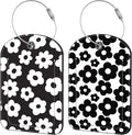 Vintage Groovy Flowers Luggage Tag by iapodiad
