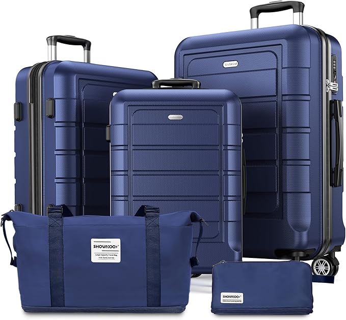 SHOWKOO Luggage Sets Expandable PC+ABS Durable Suitcase Double Wheels TSA Lock by SHOWKOO