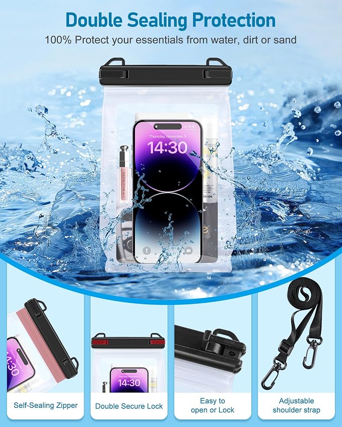 Large Waterproof Phone Pouch, Floating Dry Bag - Image 3