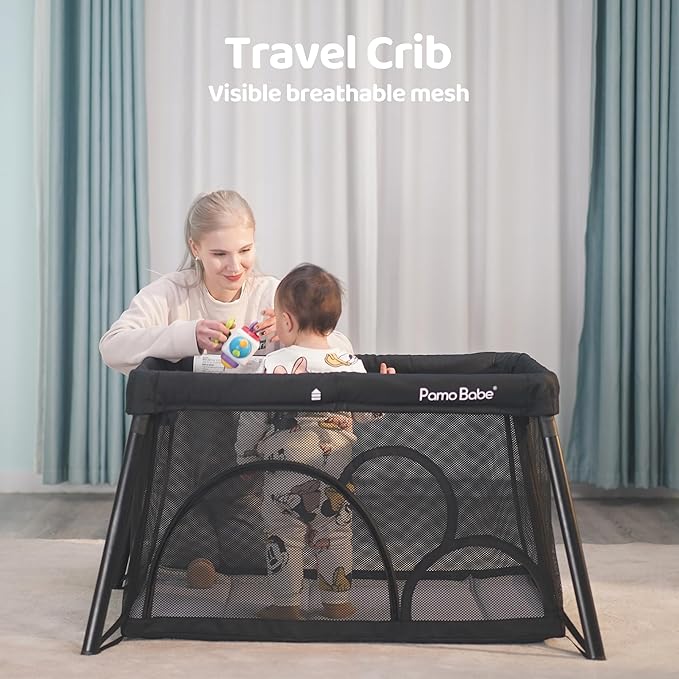 Pamo Babe Travel Crib Lightweight Playpen Baby Playard - Image 7