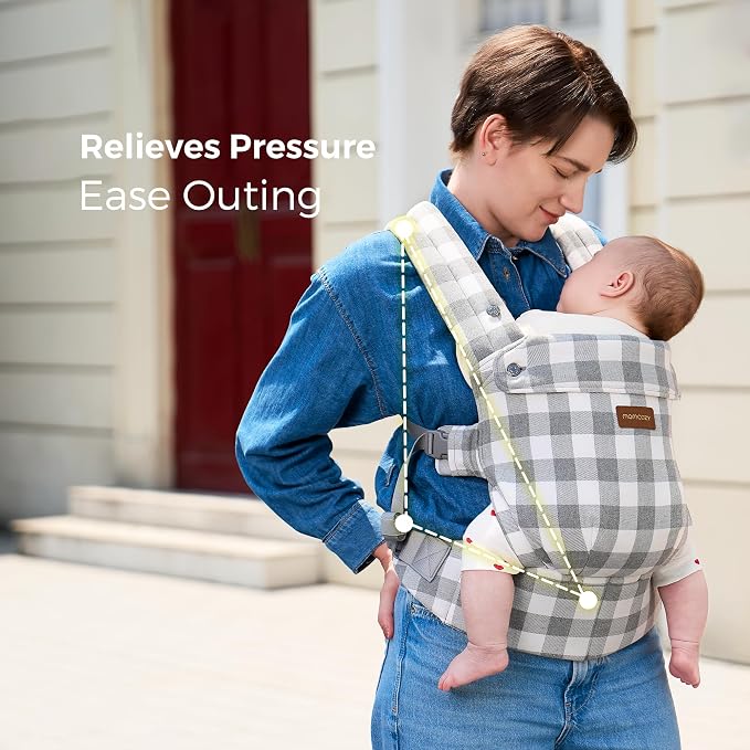 Momcozy Baby Carrier with Natural Cotton Linen, Built to Last, Ergonomic Design - Image 4