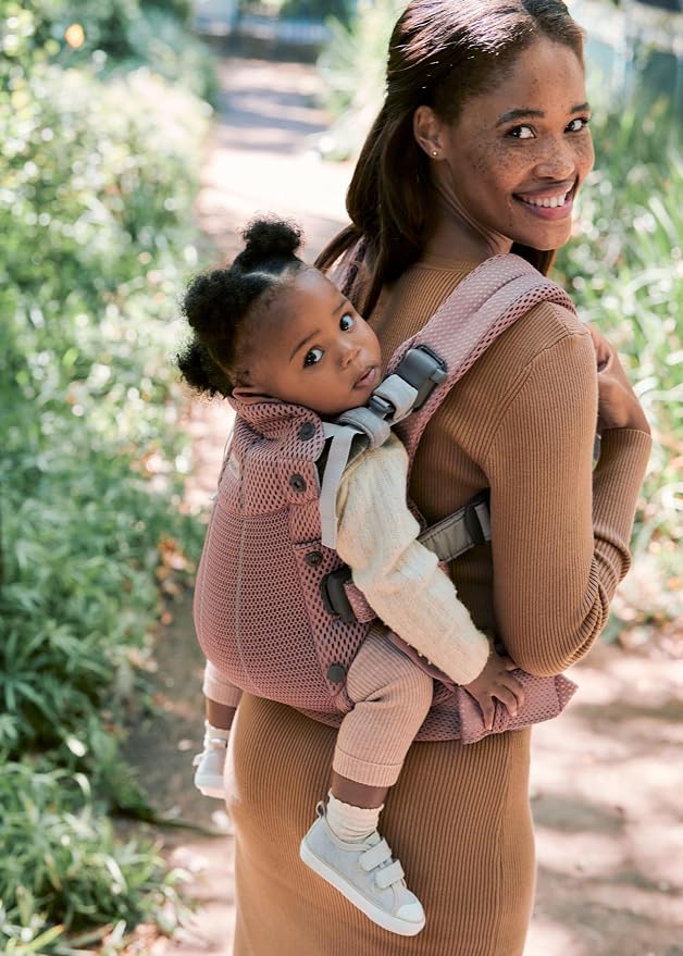 BabyBjörn Baby Carrier Harmony, Dusty Pink, 3D Mesh | 3-in-1 Ergonomic Baby - Image 10