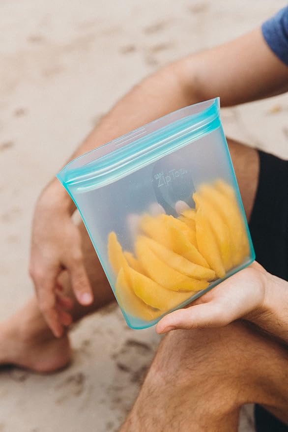 Zip Top Reusable Food Storage Bags | Sandwich Bag | Silicone Meal Prep - Image 6