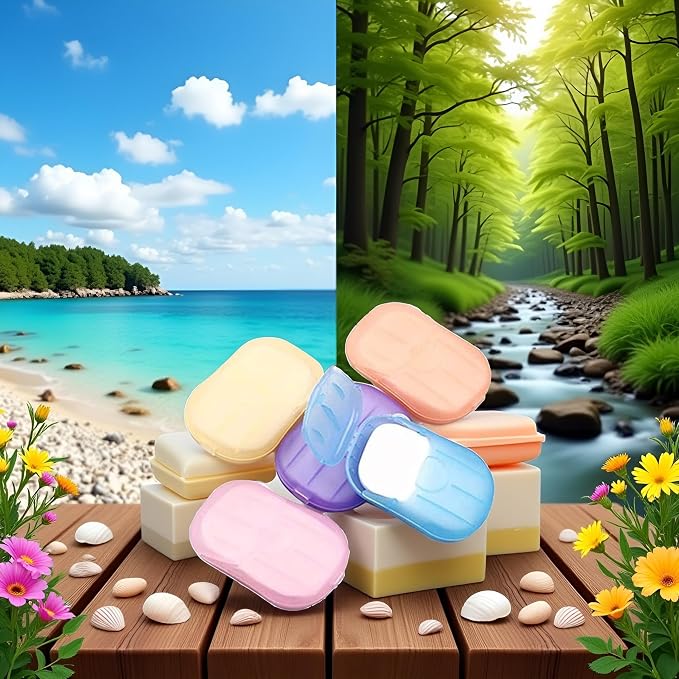 500 Sheets Disposable Soap Paper 5 Boxes Hand Cleaner Fragrance Mini Color Soap - Image 5